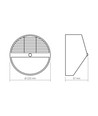 500lm solcelle vegglampe med sensor - IP54, 5000K, sort, 220x220mm, bevegelsessensor