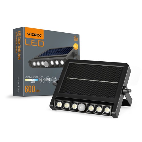 LED solcelle vegglampe - med bevegelsessensor