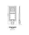 LED solcelle gatebelysning - med bevegelsessensor, lysstyrke 2300