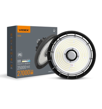 Hb01 high bay 150w - 5000k, 220v, svart