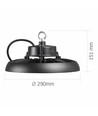 Hb01 high bay 150w - 5000k, 220v, svart