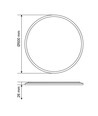 Dl5r taklampe 44W - CCT justerbar, 220V, svart, LED, dekorativ bakbelysning