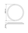 Dl5r taklampe 22W - CCT justerbar, 220V, svart, LED, dekorativ bakbelysning