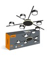 Takspotlampe GX53 - 230V, 830lm, 9W baklys + maks 6x30W