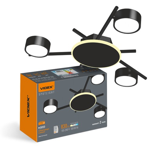 Takspotlampe 3x30w GX53 - 9w baklys, 230v, 830lm