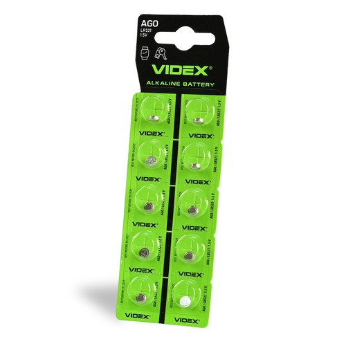 10 stk AG0/LR521 - Alkalisk batteri