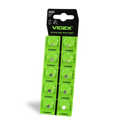 Alkalisk batteri - AG0/LR521, 10 stk