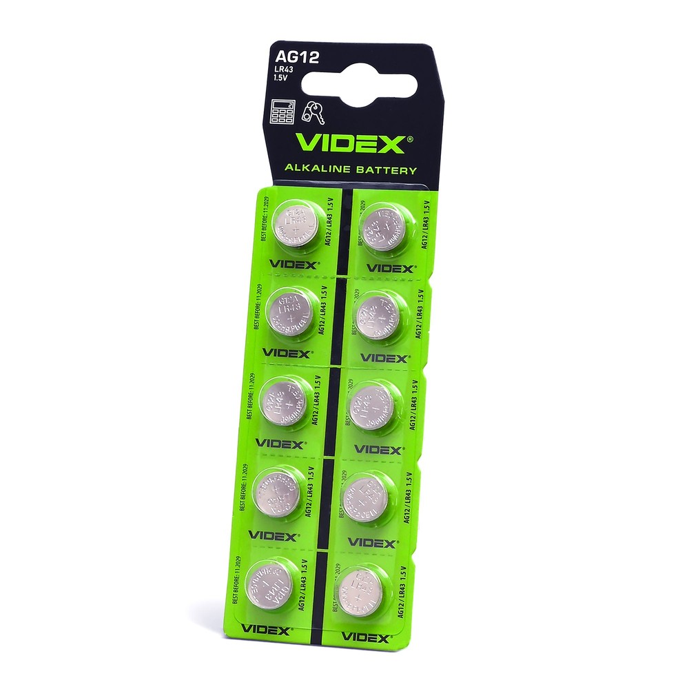 10 stk. AG12/LR43 – Alkalisk batteri