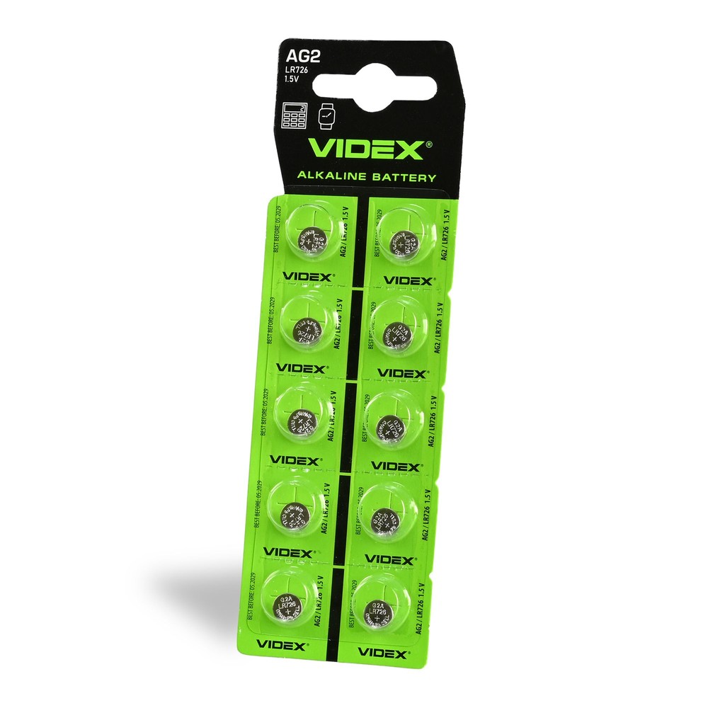 10 stk. AG2/LR726 – Alkalisk batteri