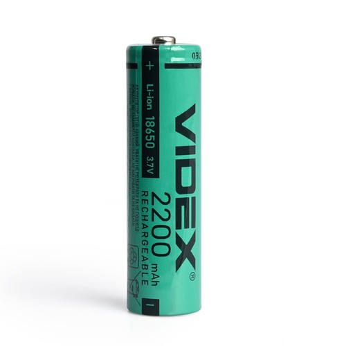 18650 litium-ion batteri - 2200mAh, uten termisk beskyttelse