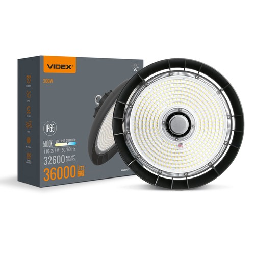 Hb01 high bay lampe 200w - 5000k, 220v, svart, spenning: 230v, lysstyrke: 32600, forbruk: 200