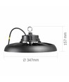 Hb01 high bay lampe 200w - 5000k, 220v, svart, spenning: 230v, lysstyrke: 32600, forbruk: 200