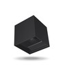 6W firkantet vegglampe med opp/ned lys - IP54, sort, 2700K, justerbar spredning, inkl. lyskilde