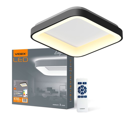Edge taklampe 72W - LED, svart, 230V, 7500lm, forbruk 72W
