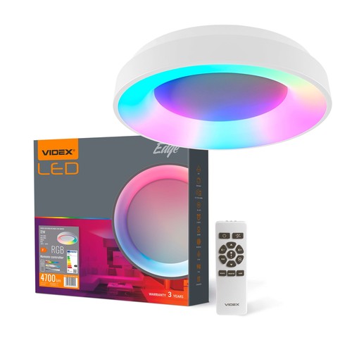 Edge pendellampe 72W - LED, dimbar, fjernkontroll, RGB, hvit, 230V, lysstyrke 7500, forbruk 72