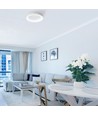 Edge pendellampe 72W - LED, dimbar, fjernkontroll, RGB, hvit, 230V, lysstyrke 7500, forbruk 72