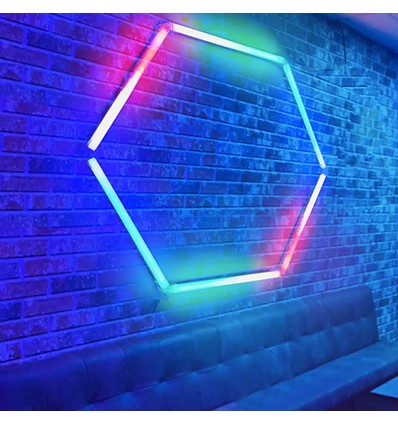 20W Hexagon RGBIC 1 felt komplett sett - Inkl. bluetooth-kontroller og strømforsyning