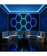 4 stk. Hexagon RGBIC komplett sett 70W - Inkl. bluetooth-kontroller og strømforsyning