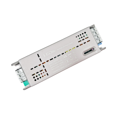 Slide dæmpbar 12V 200W strømforsyning - 12V DC, 16,6A