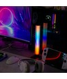 2 stk. ambient gamer bordlamper - RGB løpelys, 360° effekt, 33 cm