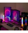 2 stk. ambient gamer bordlamper - RGB løpelys, 360° effekt, 33 cm