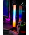2x RGBIC ambient light bar - 43 cm, Bluetooth, 360° lys