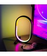 Ellipseformet RGBIC-lampe - 25x15 cm, 10W, fjernkontroll, USB