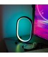 Ellipseformet RGBIC lampe - 25 x 15 cm, 10W, inkl. fjernkontroll, USB-tilkobling