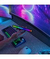 RGBIC musikk-synkroniserings skrivebordslampe - 18cm, innebygd batteri, Bluetooth
