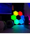 6 stk. RGBIC Hexagon Vegglys - Vegglampe, RGBIC