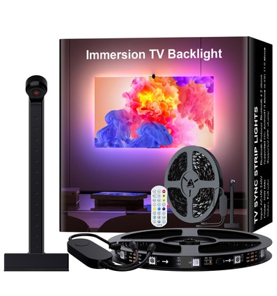 5m TV LED-strip med TV-kamera - passer til 70-80" TV, 18W, 30 LED/m
