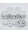 10 stk. RGBIC Hexagon Vegglys - Sett