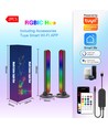 2 stk. RGBIC infinite ambient light bar - 28cm, Bluetooth, 5W