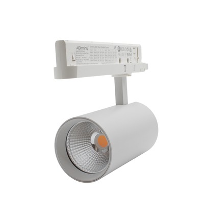 29W Dimbar hvit skinnespot - LEDlife, 140 lm/W, RA 90, 38 grader, 3-faset