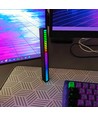 RGBIC musikk-synkroniserings skrivebordslampe - 18cm, innebygd batteri, Bluetooth
