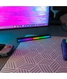 RGBIC musikk-synkroniserings skrivebordslampe - 18cm, innebygd batteri, Bluetooth