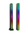 RGBIC musikk-synkroniserings skrivebordslampe - 18cm, innebygd batteri, Bluetooth