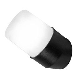 Vegglamper LED-POL svart vegglampe - IP54 utendørs, 1xE27 fatning, uten lyskilde