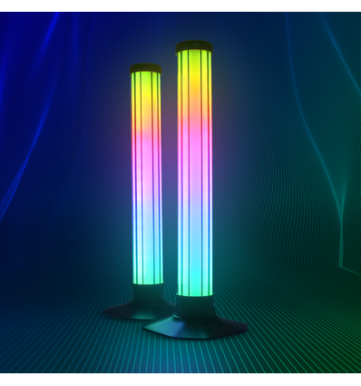 2x RGBIC ambient light bar - 33 cm, Bluetooth, 360° lys