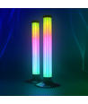2 stk. ambient gamer bordlamper - RGB løpelys, 360° effekt, 33 cm