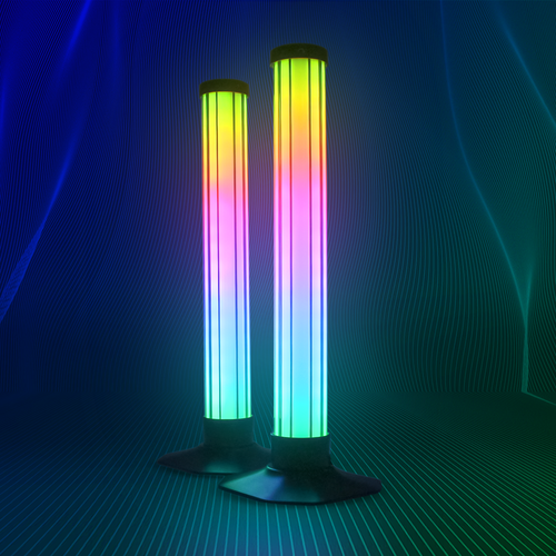 2x RGBIC ambient light bar - 43 cm, Bluetooth, 360° lys