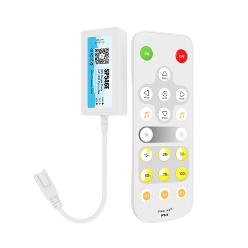 Mini kontroller + fjernkontroll til SPI løpelys kontroller - 2,4ghz