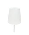 Oppladbar LED mini bordlampe - Hvit, 24cm, touch dimbar, IP54