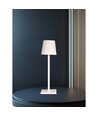 Oppladbar LED mini bordlampe - Hvit, 24cm, touch dimbar, IP54