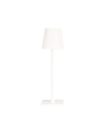 Oppladbar LED mini bordlampe - Hvit, 24cm, touch dimbar, IP54
