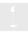 Oppladbar LED mini bordlampe - Hvit, 24cm, touch dimbar, IP54