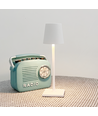 Oppladbar LED mini bordlampe - Hvit, 24cm, touch dimbar, IP54