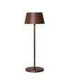 Oppladbar LED bordlampe - Brun, touch dimbar, IP54