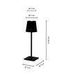 Oppladbar LED mini bordlampe - Gull, touch dimbar, IP54