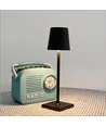 Oppladbar LED bordlampe - Svart, berøringsdimbar, IP54